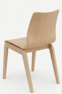 Chaise 4 pieds Adell - coque bois